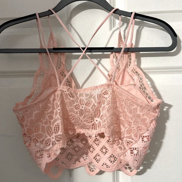 Guipure Pink Lace Bra - Picture 5 of 9